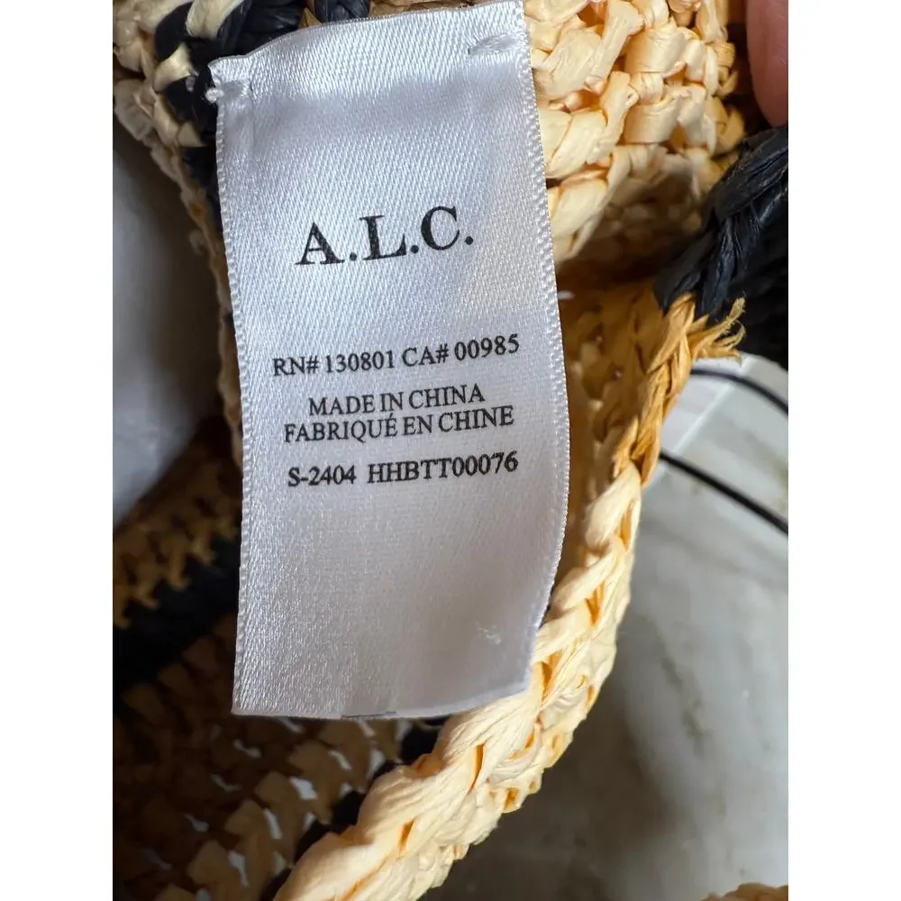 A.L.C. Raffia Striped Hobo Bag Multi Stripe